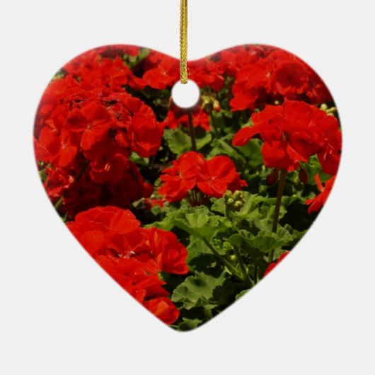 Red Geraniums Ornament (Achterkant)