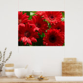 Red Gerber Daisies 2012 5a Poster (Keuken)