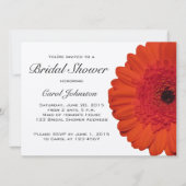 Red Gerber Daisy Bridal Shower Kaart (Voorkant)