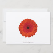 Red Gerber Daisy Bridal Shower Kaart (Achterkant)
