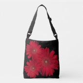 Red Gerber Daisy close-up foto Crossbody Tas (Voorkant)