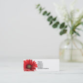 Red Gerber Daisy-contactkaart Contactkaartje (Staand voorkant)