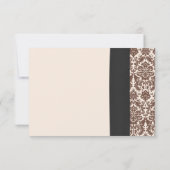 Red Gerber Daisy Damask Reply Kaart (Achterkant)