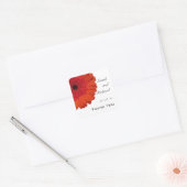 Red Gerber Daisy Dank u bruiloft gunst Stickers (Envelop)