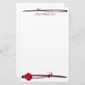 Red Gerber Daisy Flower Photography Flourish Briefpapier (Voorkant / Achterkant)