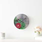 Red Gerber Daisy flower Ronde Klok (Huis)