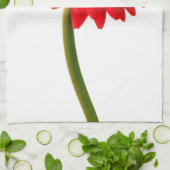 Red Gerber Daisy Flowers Floral Daisies Flower Theedoek (Gevouwen)