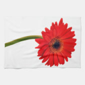 Red Gerber Daisy Flowers Floral Daisies Flower Theedoek (Horizontaal)