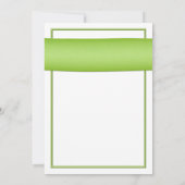 Red Gerber Daisy Green Ribbon Wedding Invitation Kaart (Achterkant)