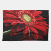 Red Gerber Daisy Kitchen Towel Theedoek (Horizontaal)