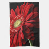 Red Gerber Daisy Kitchen Towel Theedoek (Verticaal)