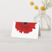 Red Gerber Gerbera Daisy Wedding Plaatskaartje (Achterkant)