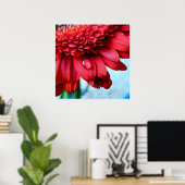 Red Gerber Poster (Thuiskantoor)