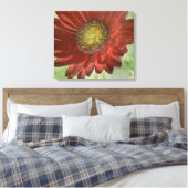 Red Gerbera Canvas Afdruk (Insitu (Slaapkamer))