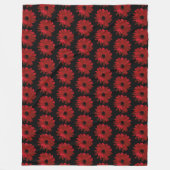 Red Gerbera Daisy Fleece Deken (Voorkant)