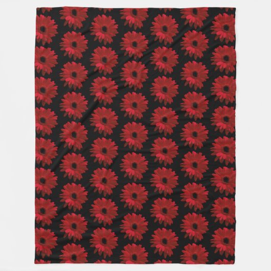 Red Gerbera Daisy Fleece Deken (Voorkant)