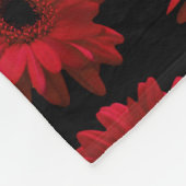Red Gerbera Daisy Fleece Deken (Hoek)