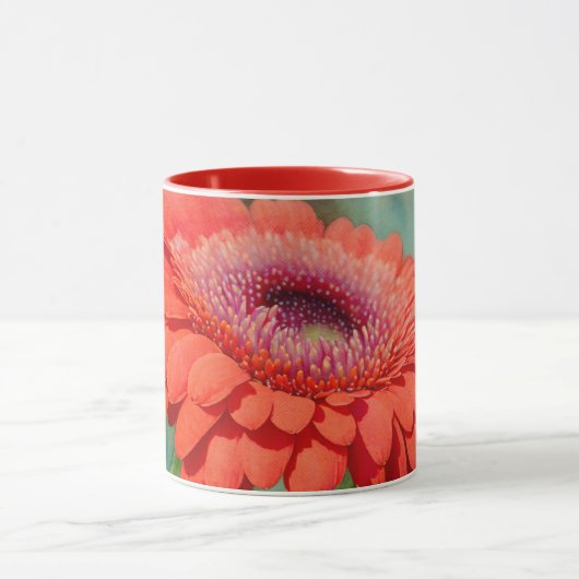 Red Gerbera Daisy Flower Art Mok Cup (Midden)
