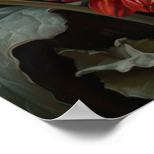 Red Gerbera Daisy Flowers Art Print Poster (Hoek)