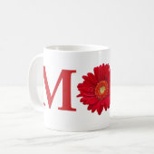 Red Gerbera Daisy mama Koffiemok (Voorkant links)