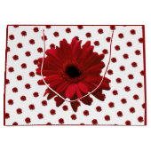 Red Gerbera Daisy Moederdag Groot Cadeauzakje (Voorkant)