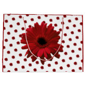 Red Gerbera Daisy Moederdag Groot Cadeauzakje (Achterkant)