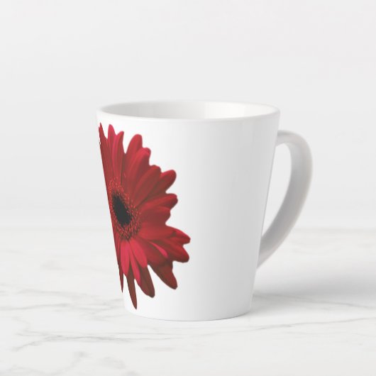 Red Gerbera Daisy Moederdag Latte Mok (Rechterhoek)