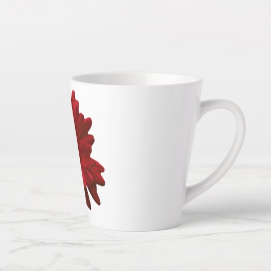 Red Gerbera Daisy Moederdag Latte Mok (Rechts)