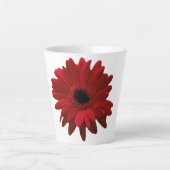 Red Gerbera Daisy Moederdag Latte Mok (Voorkant)