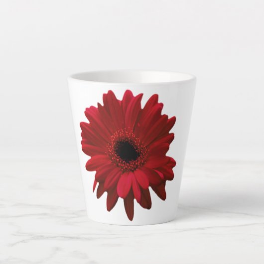 Red Gerbera Daisy Moederdag Latte Mok (Voorkant)