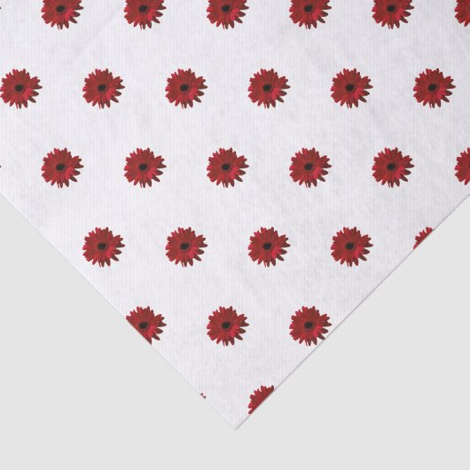 Red Gerbera Daisy Moederdag Tissuepapier (Detail)