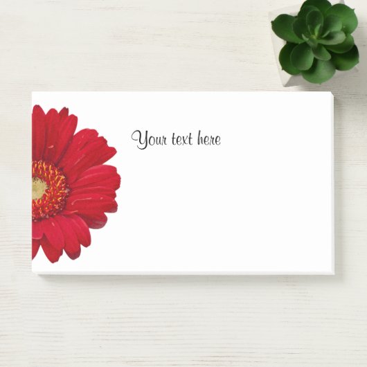 Red Gerbera Daisy Sjabloon Post-it® Notes (Kantoor)