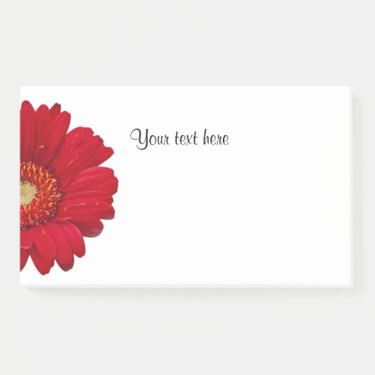 Red Gerbera Daisy Sjabloon Post-it® Notes (Voorkant)