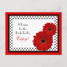 Red Gerbera Daisy Vrijgezellenfeest Recept Kaart