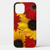 Red Gerbera Daisy Yellow Zonnebloem Case-Mate iPhone Case (Achterkant)
