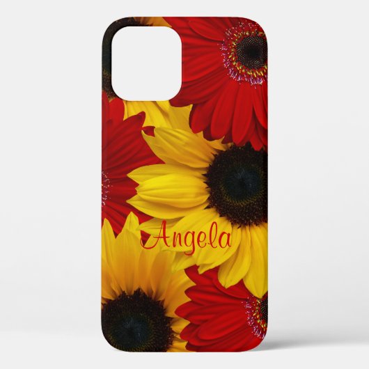 Red Gerbera Daisy Yellow Zonnebloem Case-Mate iPhone Case (Achterkant)