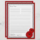 Red Gerbera Polka Dot Multomap Recipe inserts (Voorkant / Achterkant)