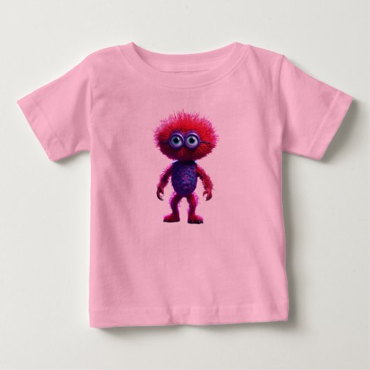 "Red Germ Monster Baby T-shirt" (Voorkant)