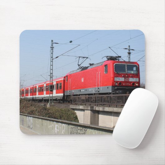 Red German Train Muismat (Met muis)