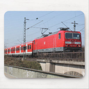 Red German Train Muismat