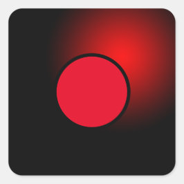 Red Ggloing Orb Vierkante Sticker