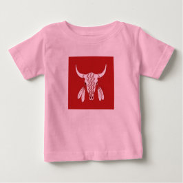 Red Ghost Dance Buffalo baby roze T-shirt