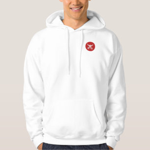 Red Ghost Dance Buffalo cirkel mannen witte hoodie