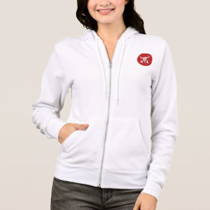 Red Ghost Dance Buffalo cirkel witte bella hoodie