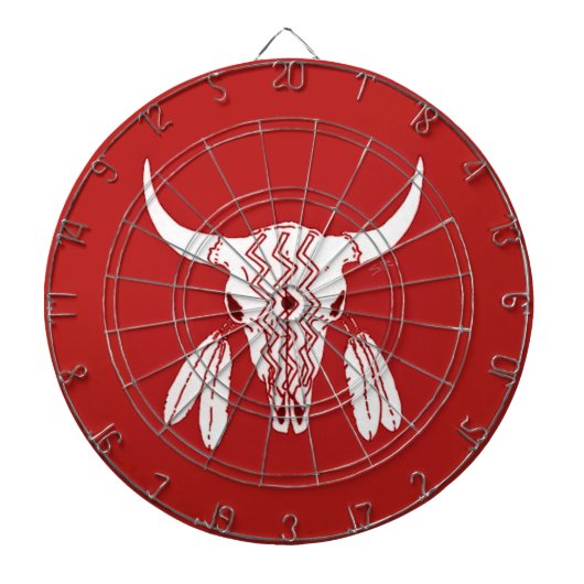 Red Ghost Dance Buffalo Dartboard Dartbord (Voorkant)