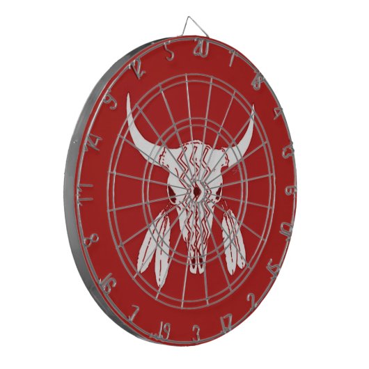 Red Ghost Dance Buffalo Dartboard Dartbord (Voorkant Links)