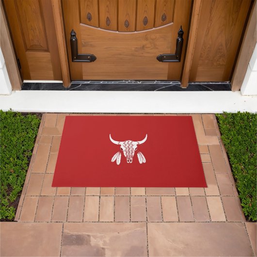 Red Ghost Dance Buffalo doormat Deurmat (Buiten)