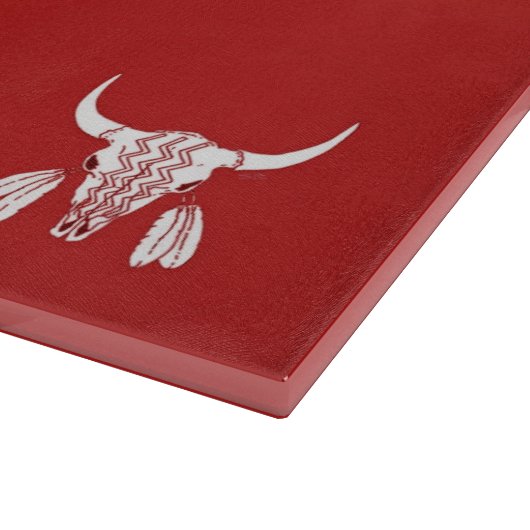 Red Ghost Dance Buffalo glazen snijplank (Hoek)