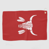 Red Ghost Dance Buffalo golfhanddoek (Horizontaal)