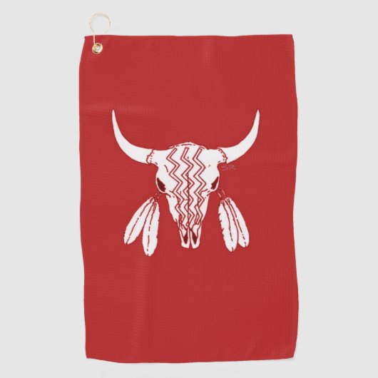 Red Ghost Dance Buffalo golfhanddoek (Voorkant)
